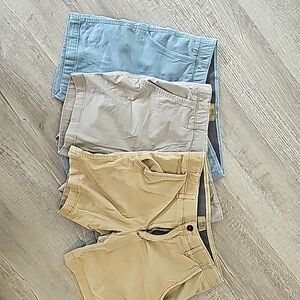 True Kraft - Mens 32 Khaki / Chino Shorts - 3 Pair - Tan, Grey, Light Blue